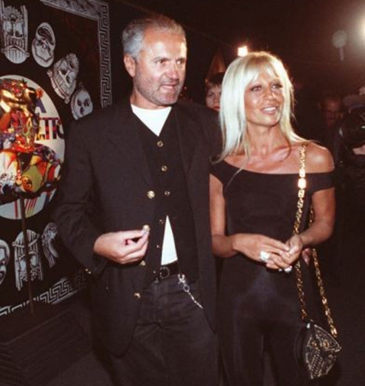A Much Younger Donatella With Gianni In The '80s